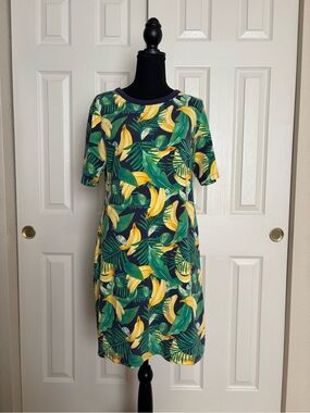 Old Navy Women’s Banana Print Short Sleeved Dress Size XL